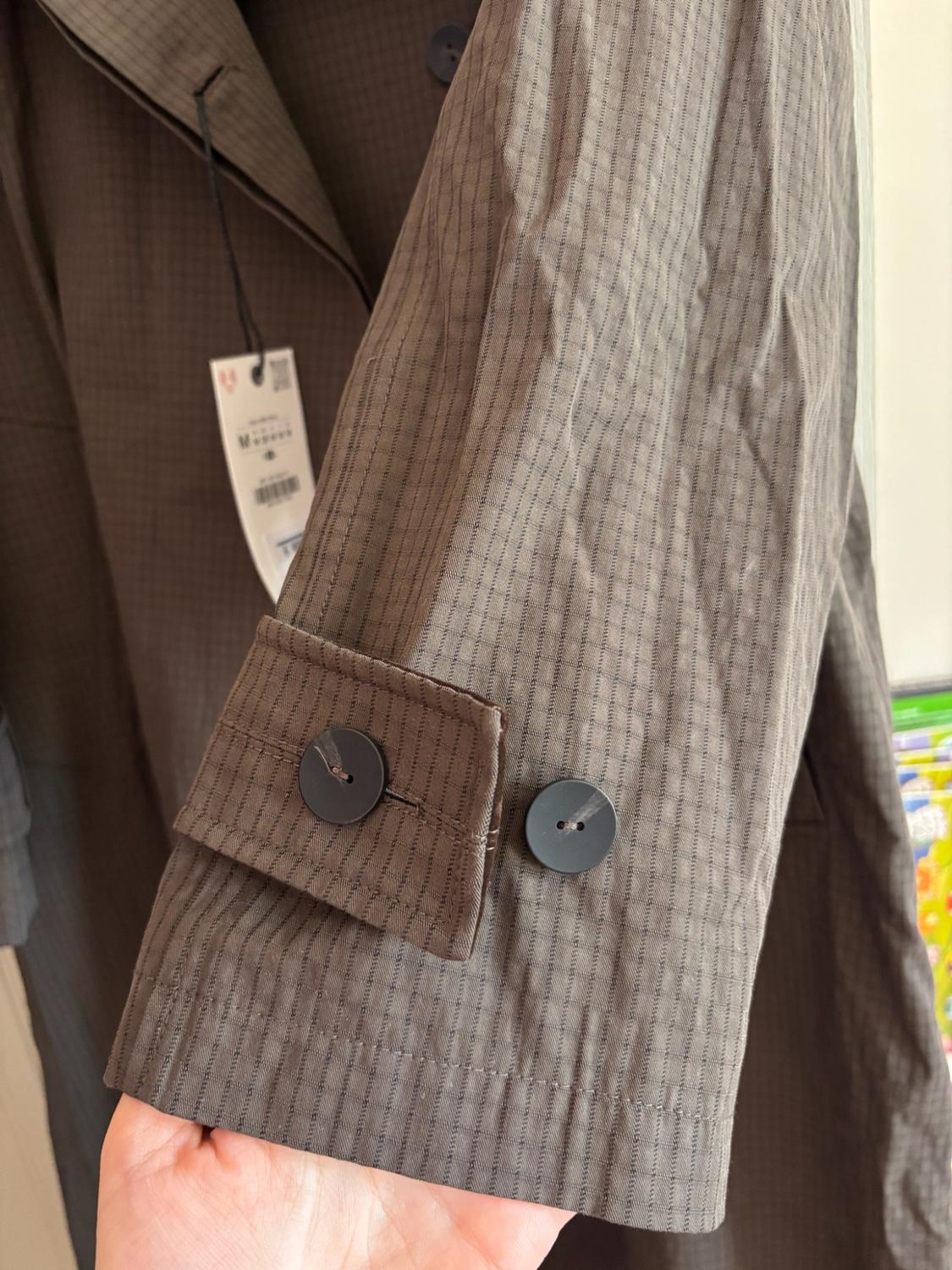 ZW COLLECTION OVERSIZE CHECK TRENCH COAT - Image 4