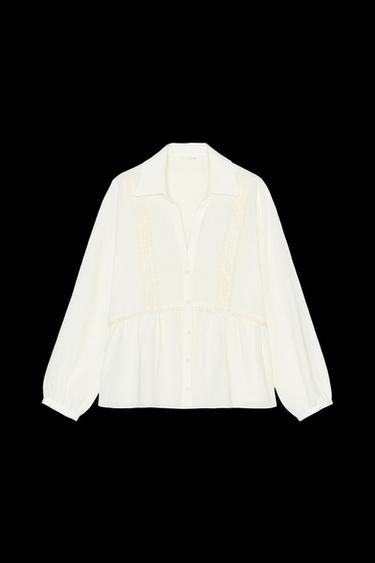 RUSTIC LINEN SHIRT - Ecru by Zara