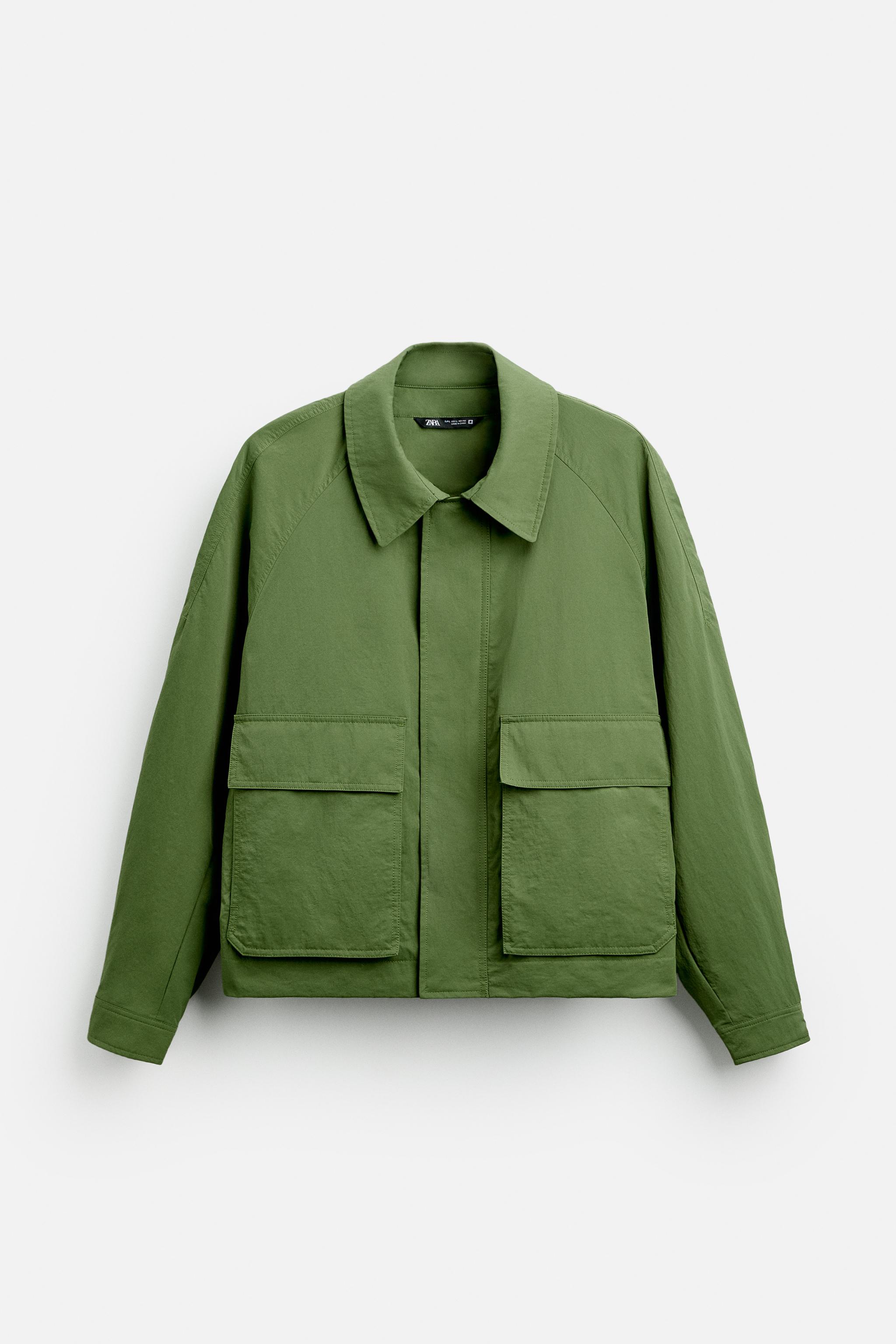 Green jacket zara on sale