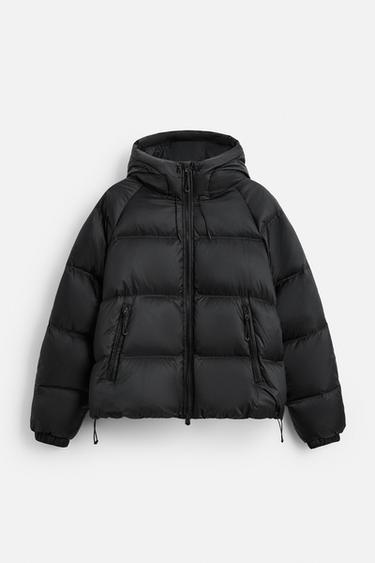 100% DOWN PADDED JACKET X ALL CAPS STUDIO - Black by Zara