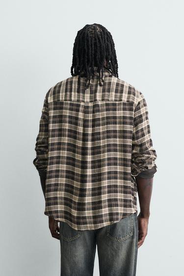 CHEMISE RELAXED FIT À CARREAUX - Noir / Blanc de Zara - Image 2