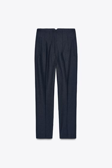 PANTALONI A VITA ALTA - Blu Marino di Zara
