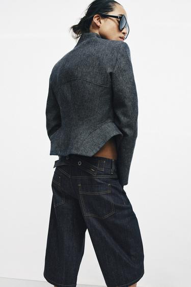 BERMUDA EN JEAN ZW COLLECTION - Bleu de Zara - Image 3