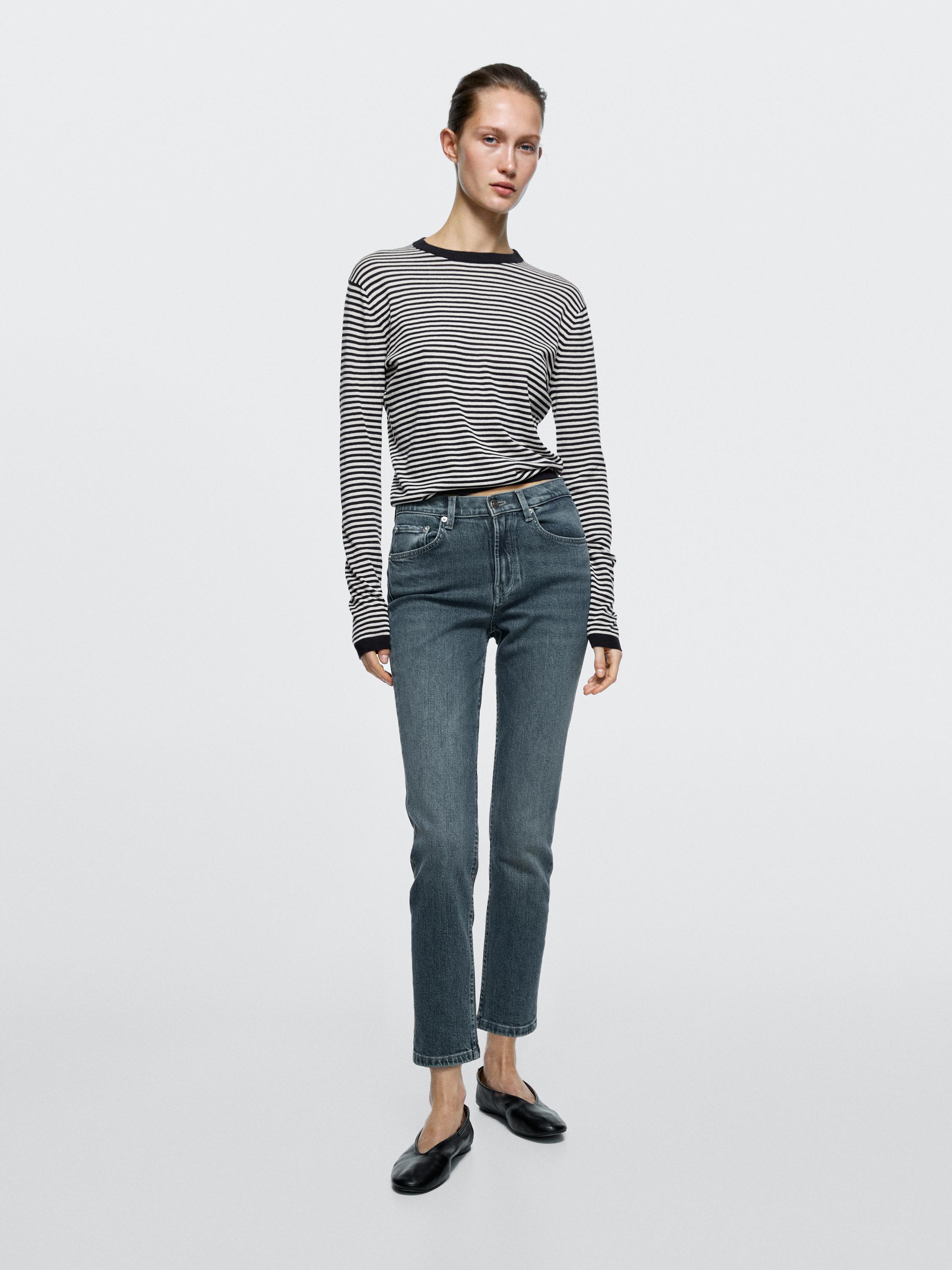 Mid-rise cropped slim fit jeans — 470