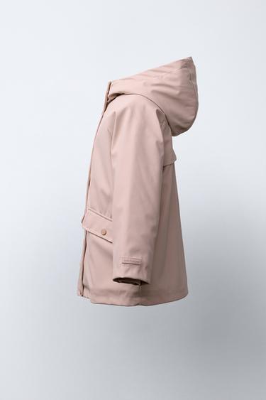 VESTE DÉPERLANTE ENDUITE EFFET FOURRURE - Rose de Zara - Image 2