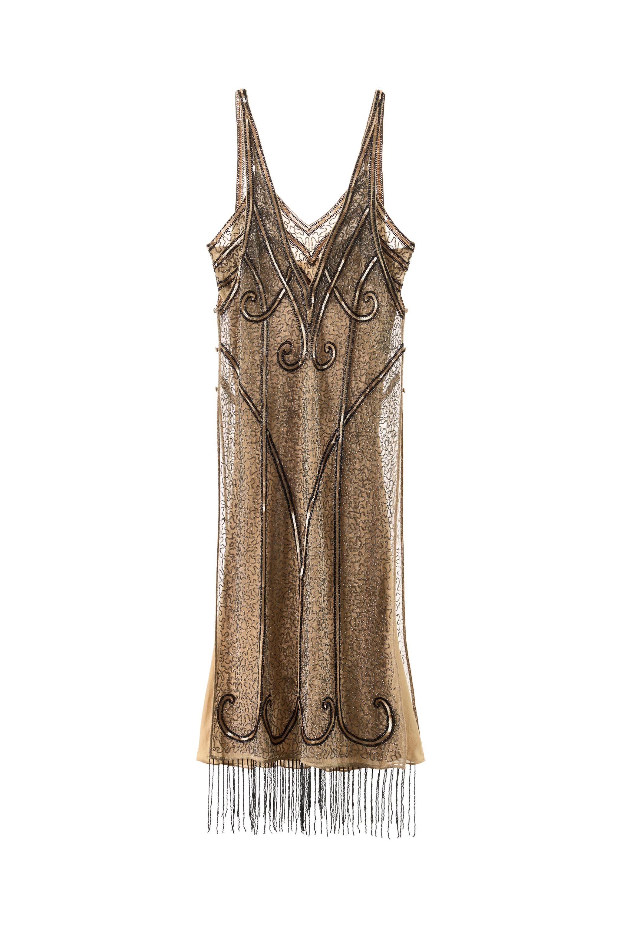 VESTIDO MIDI DOBLE ABALORIOS LIMITED EDITION