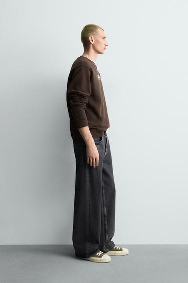 SWEAT IMPRIMÉ PIZZERIA LA MONTECARLO - Marron de Zara - Image 3