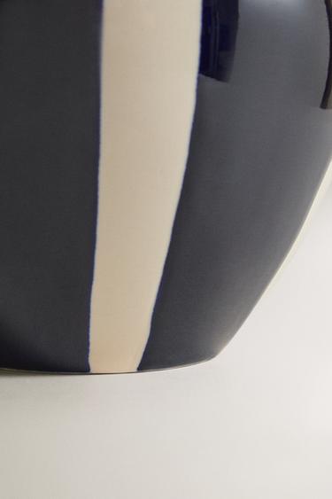 VASE DÉCORATIF EN CÉRAMIQUE ROND - Bleu / Blanc de Zara - Image 3