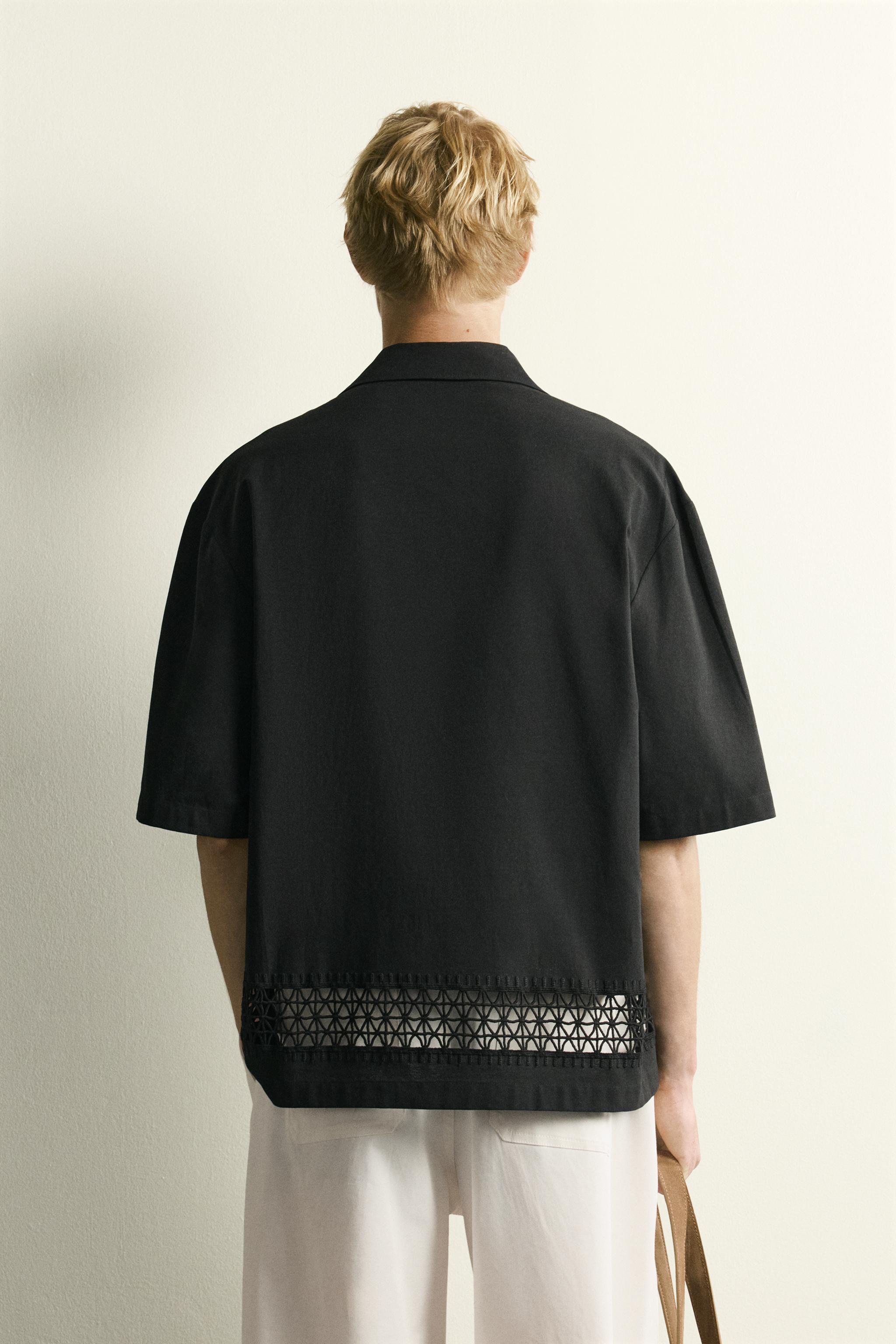 RELAXED FIT SHIRT WITH CONTRAST TRIM