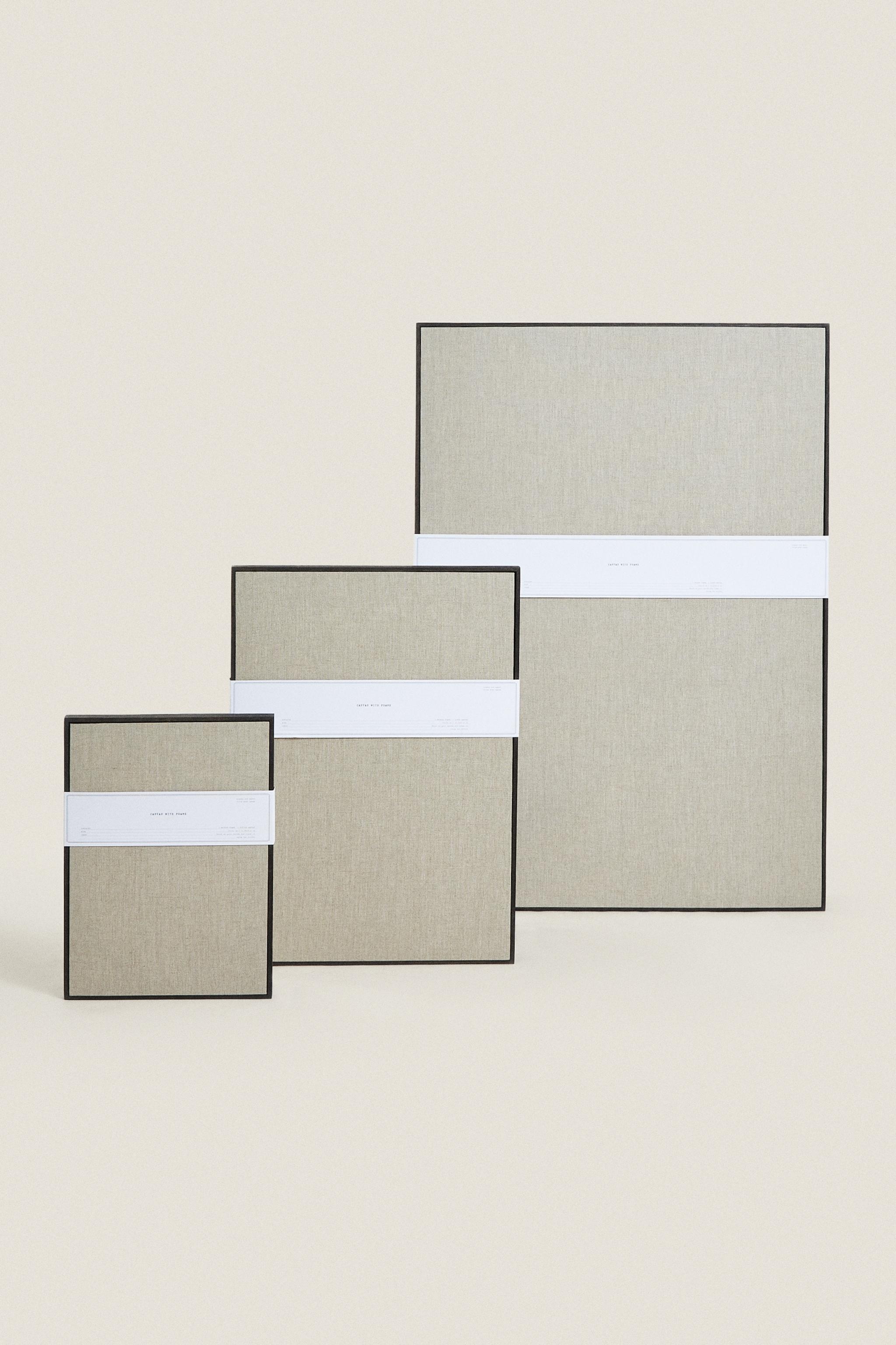 LINEN CANVAS — Dark brown