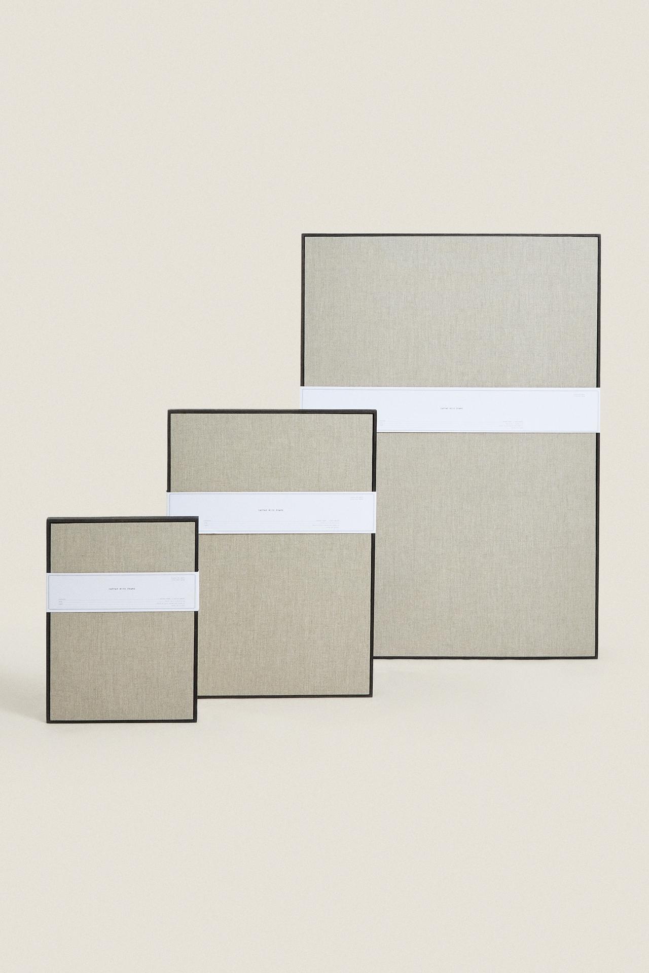 LINEN CANVAS — Dark brown