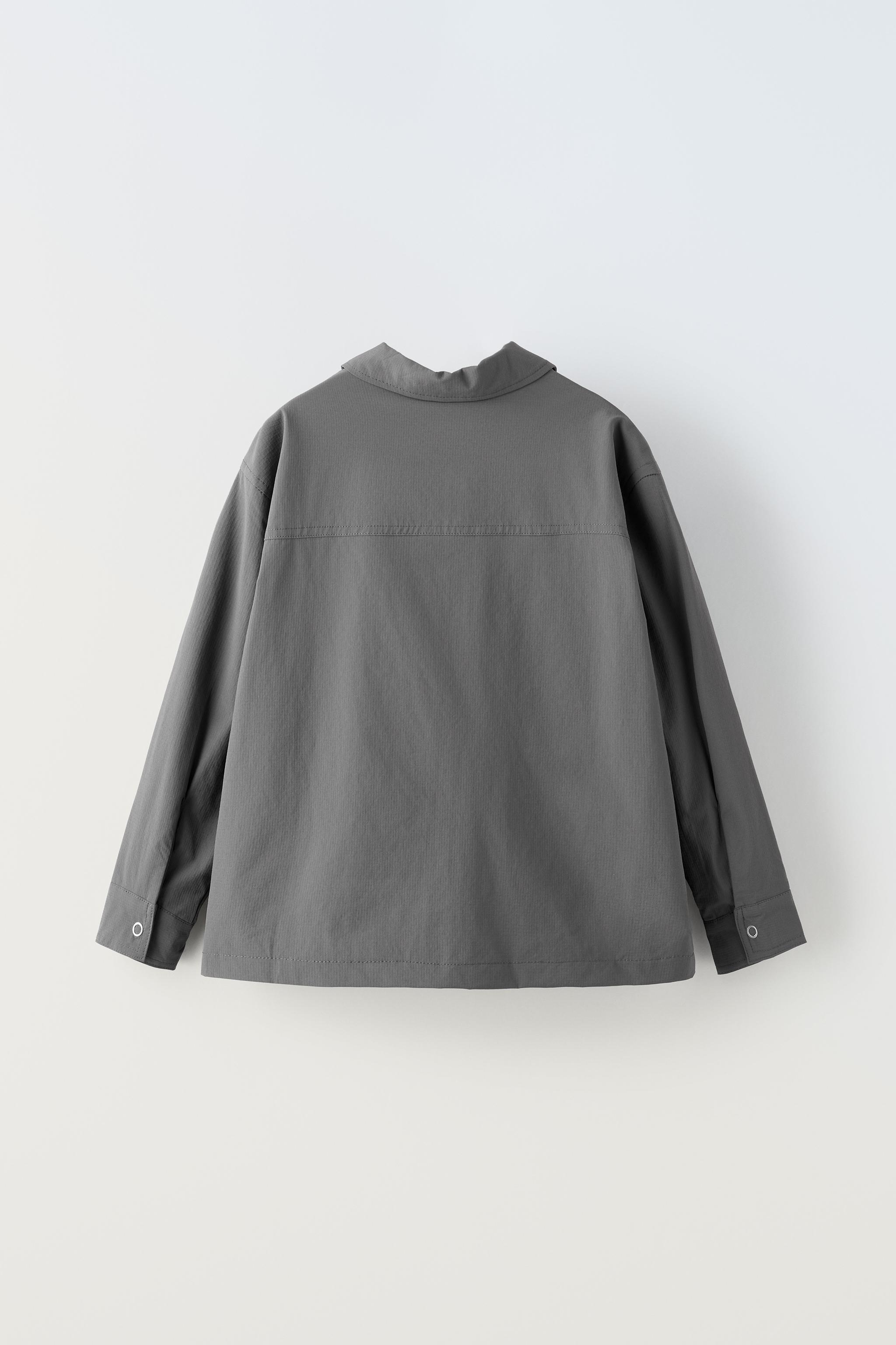 ジッパー テクニカル シャツジャケット - カーボングレー | ZARA Japan 