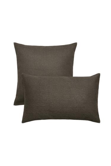 PLAIN CUSHION COVER - Khaki by Zara