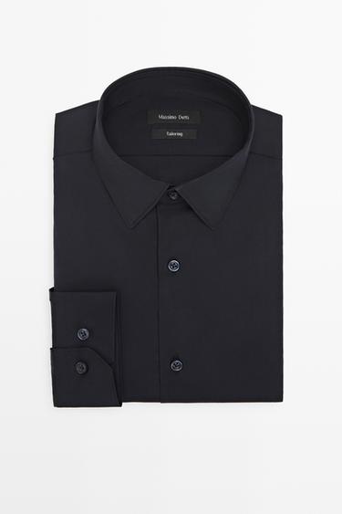 Slim fit stretch shirt — Navy blue 1