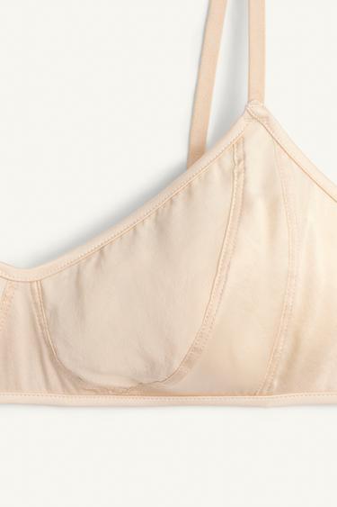 MINIMAL SILK BRALETTE LIMITED EDITION - Pastel pink by Zara - Image 3