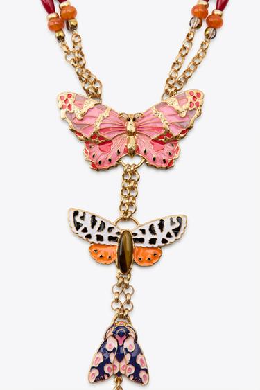 BEADED BUTTERFLY NECKLACE - Multicoloured by Zara - Image 2