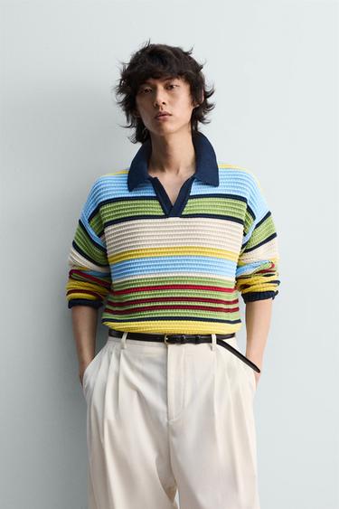 POLO PUNTO JACQUARD RAYAS LIMITED EDITION - Multicolor de Zara