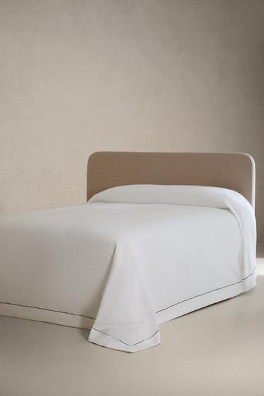 BEDSPREAD WITH PIPING - White by Zara - Image 1