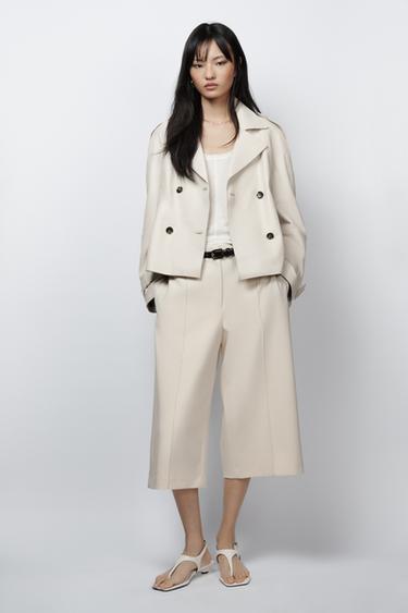 ZW COLLECTION LIMITED EDITION LEATHER JACKET - Ecru by Zara