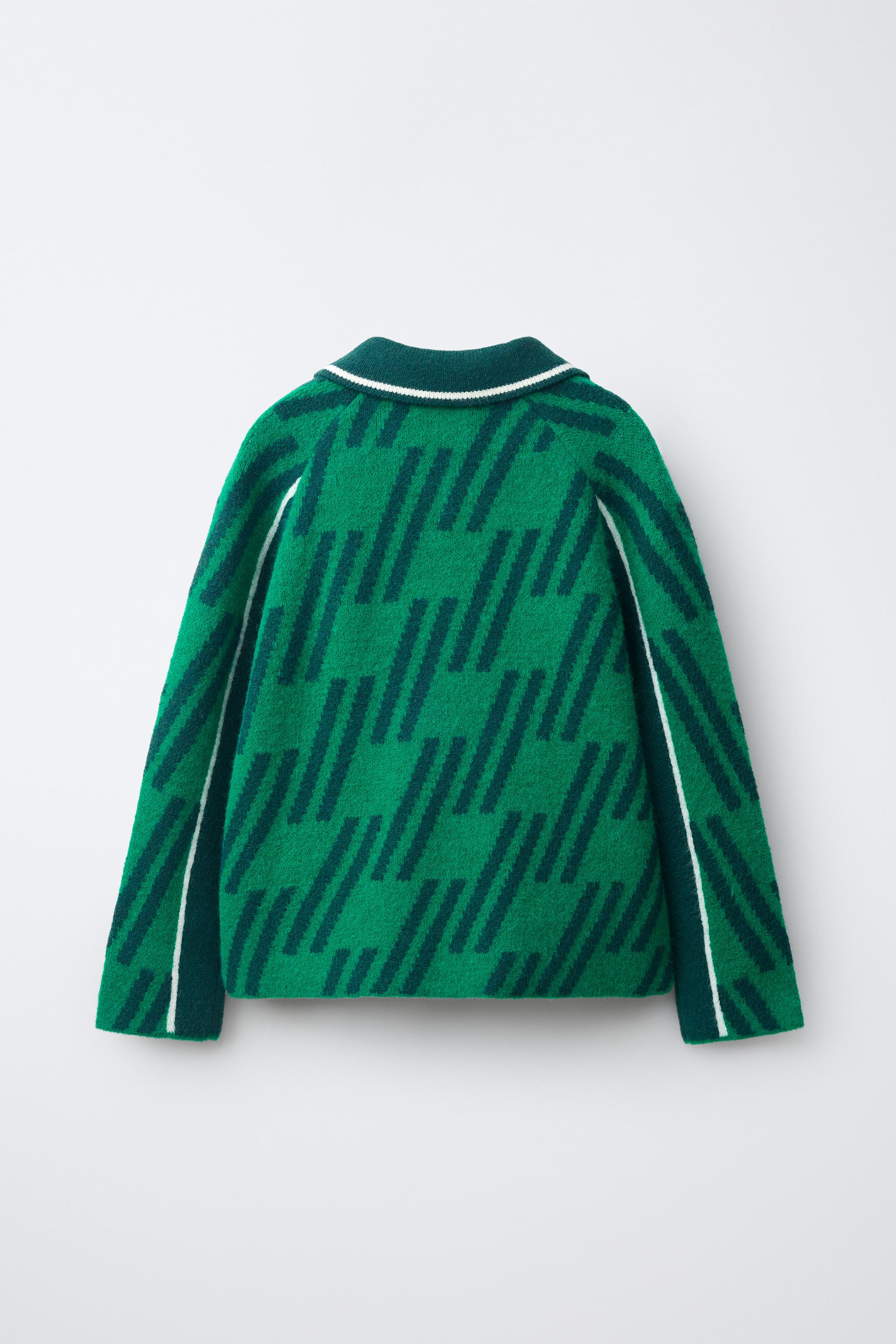 EMBROIDERED FUZZY EFFECT KNIT JUMPER
