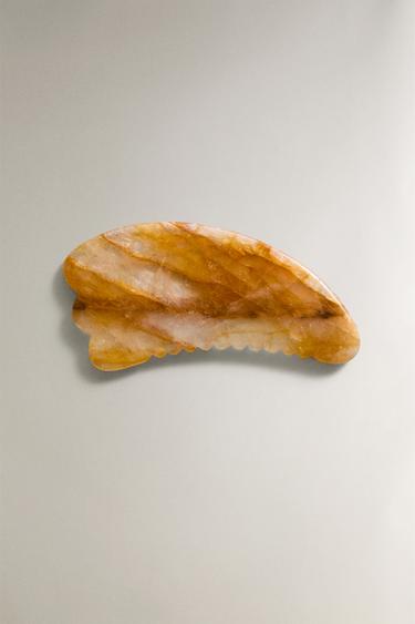 GUA SHA QUARTZ FACE MASSAGER - yellow by Zara