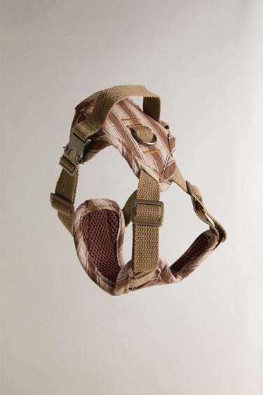 Zara STRIPED PET HARNESS - Brown - Image 0