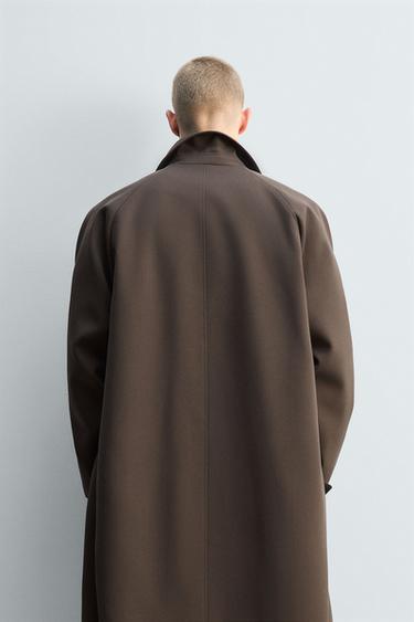 TRENCH LONG AVEC LAINE ÉDITION LIMITÉE - Marron de Zara - Image 2