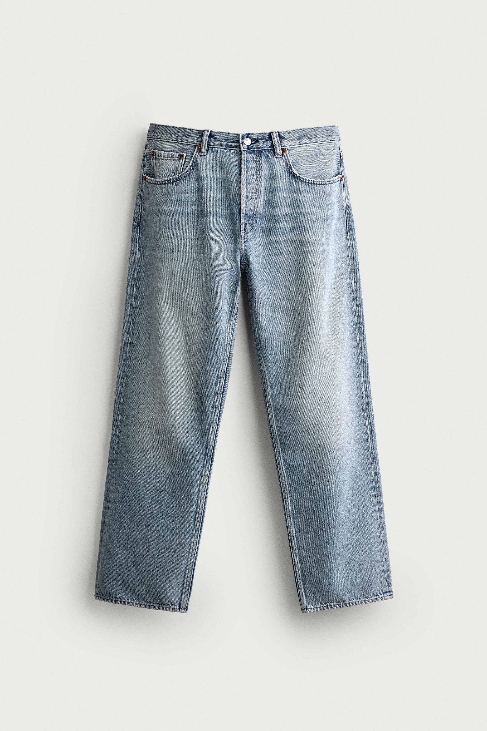 STRAIGHT FIT JEANS — Blue