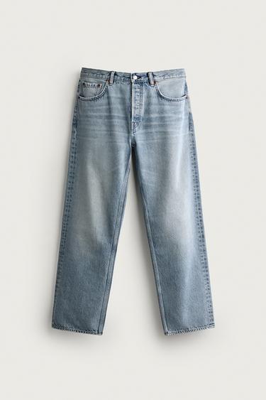STRAIGHT-LEG JEANS - Blue by Zara