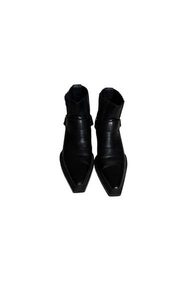 BLACK BOOTS COWBOY LEATHER