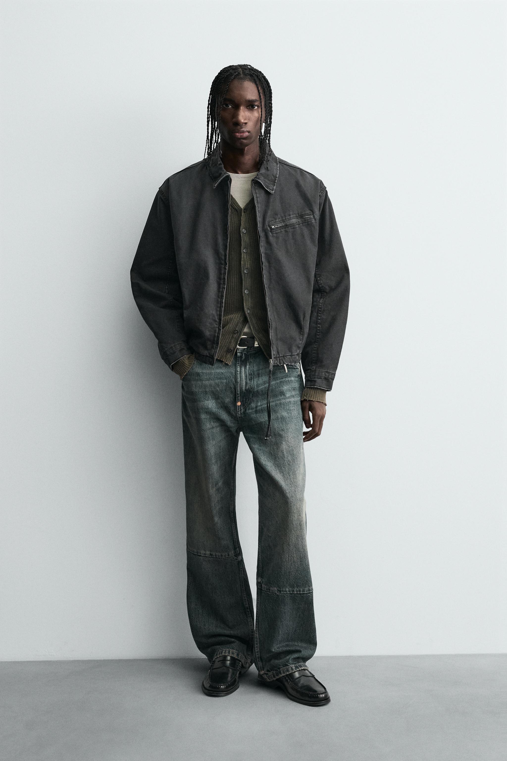 キルティングデニムジャケット - カーボン | ZARA Japan / 日本