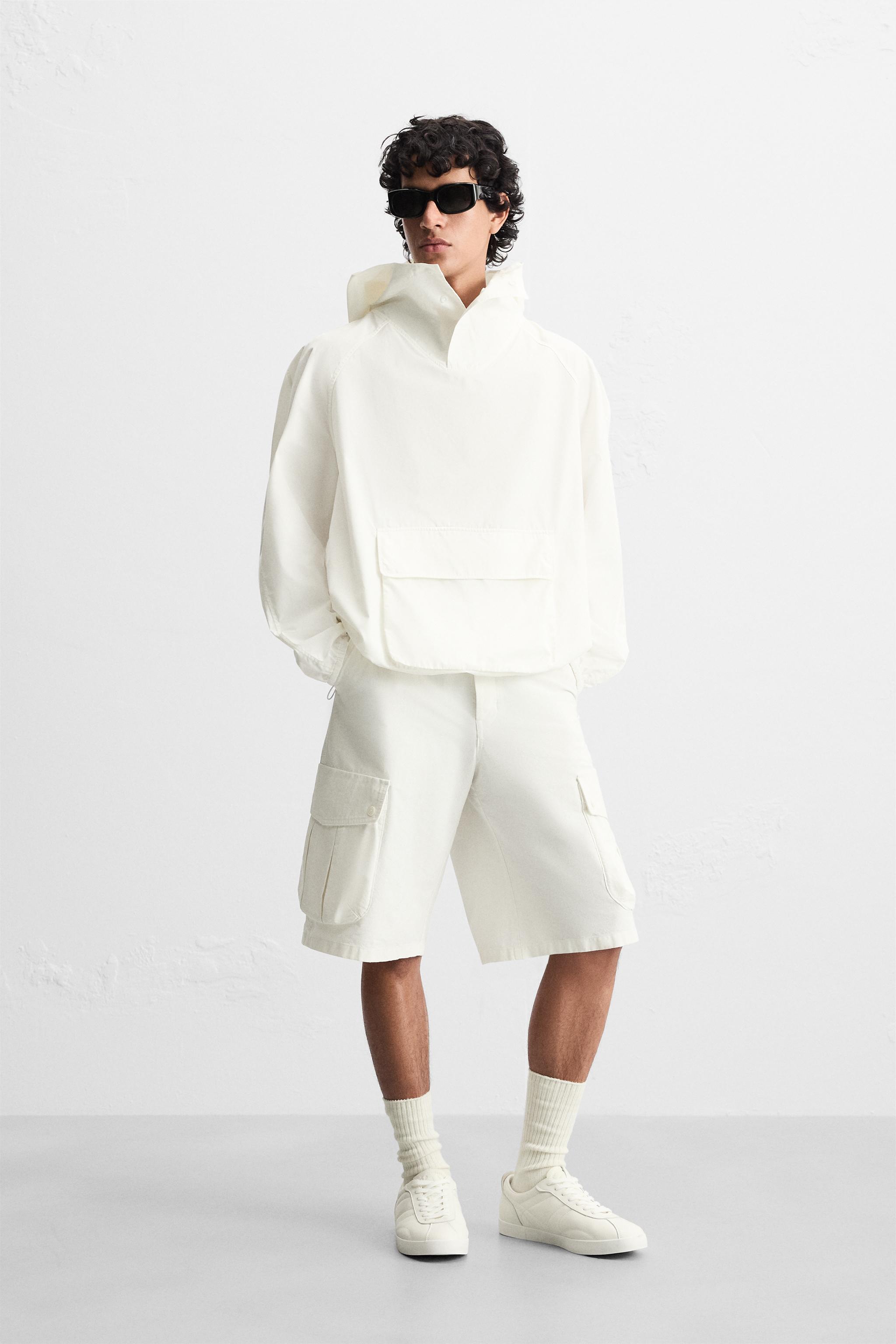 HOODED OVERSHIRT - Ecru | ZARA United States HOODED OVERSHIRT - Ecru | ZARA United States