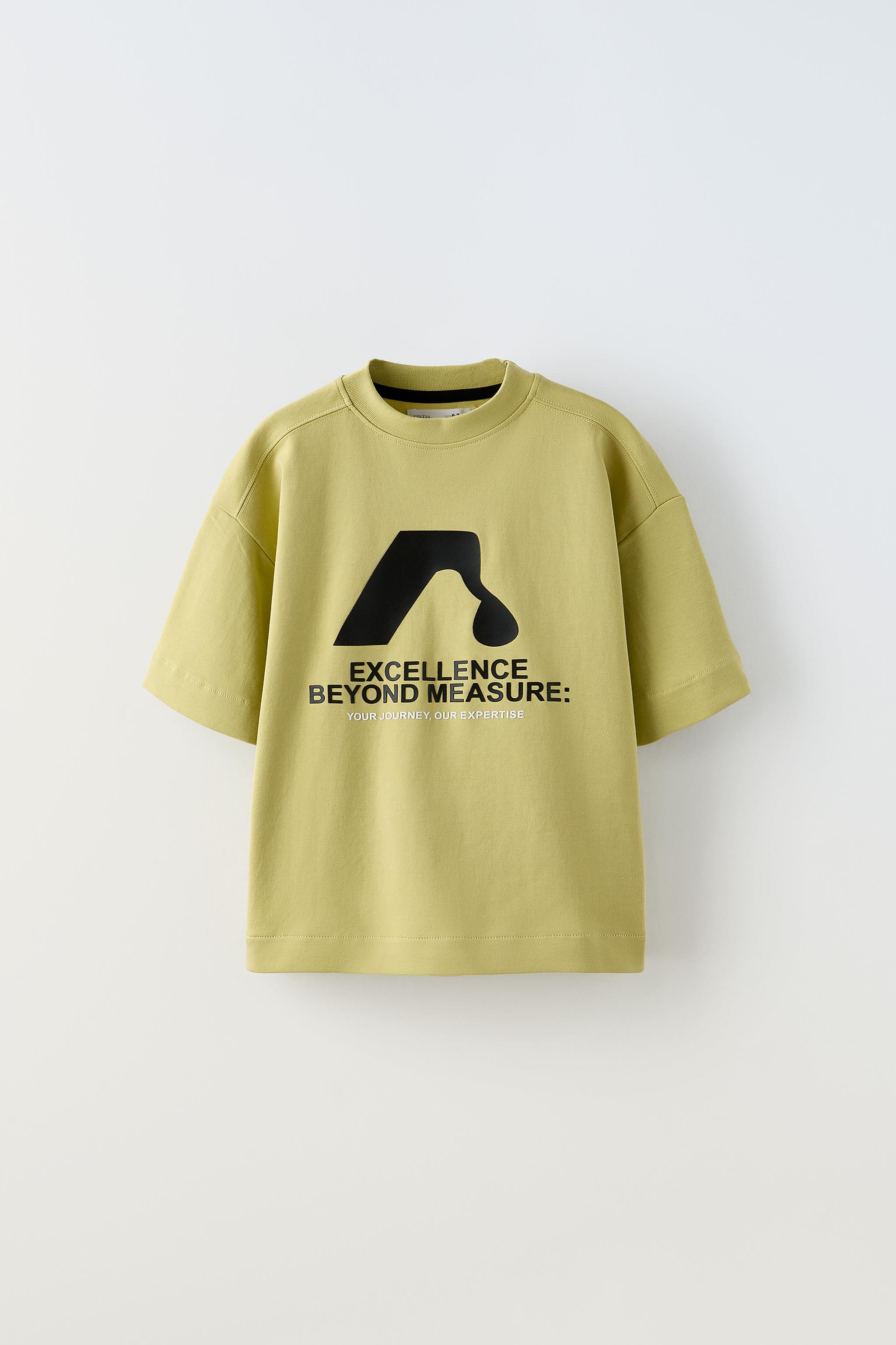 PRINTED LABEL SHIRT - Yellow