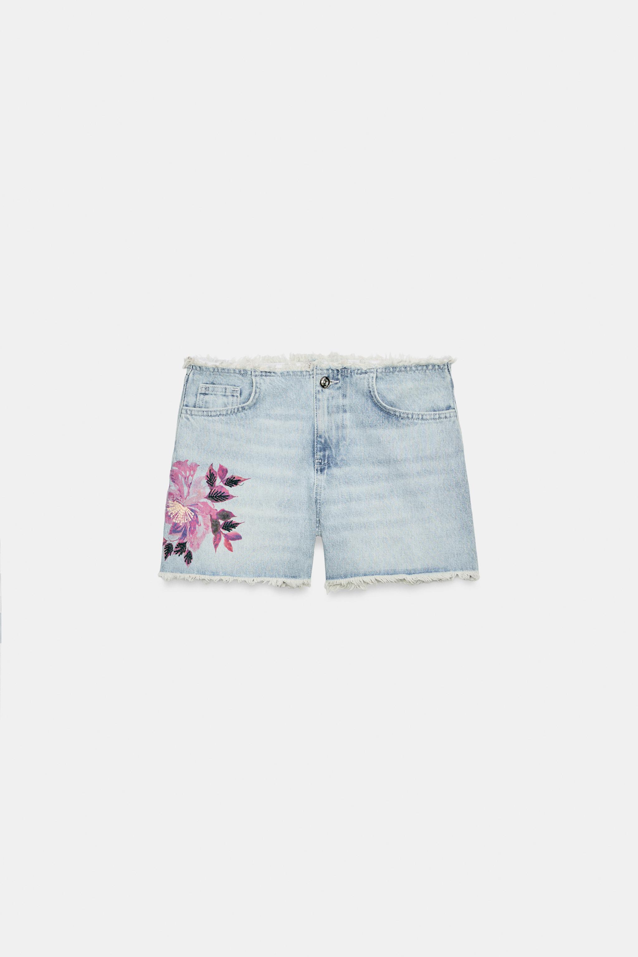 Z1975 FRAYED DENIM SHORTS