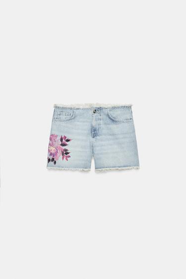 Z1975 FRAYED DENIM SHORTS - Light blue by Zara - Image 5