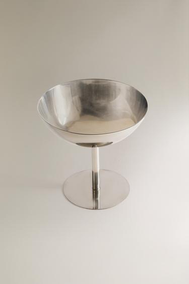 SHINY METAL WINE GLASS - Silver by Zara - Image 1