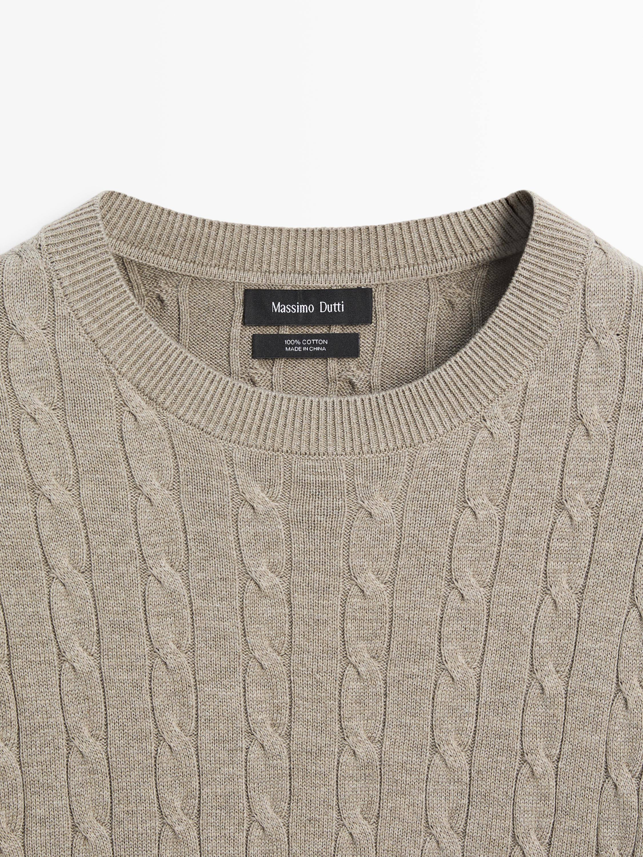 Cotton cable-knit sweater