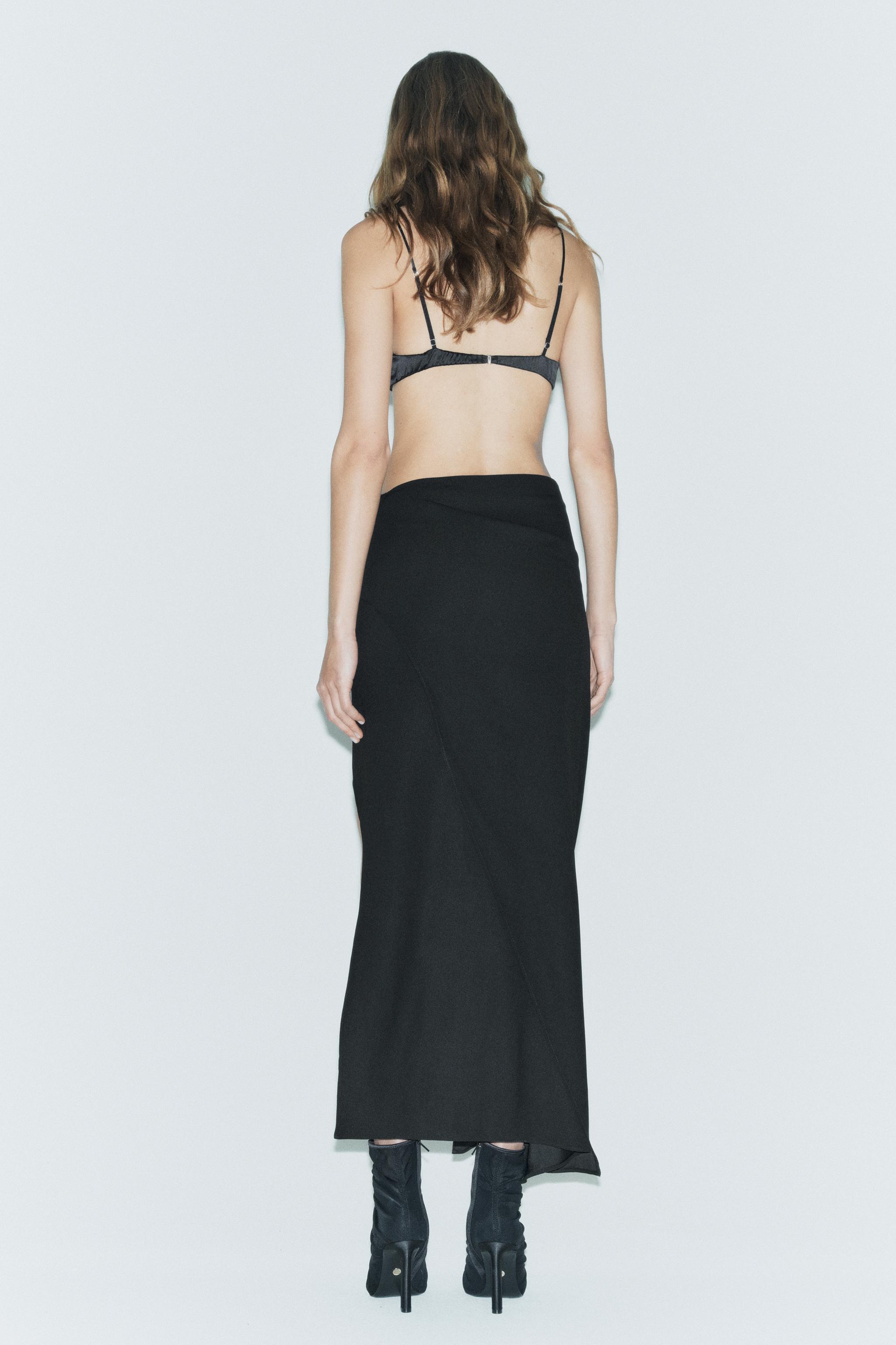 SKIRT WITH SLIT - LIMITED EDITION - Black | ZARA New Zealand