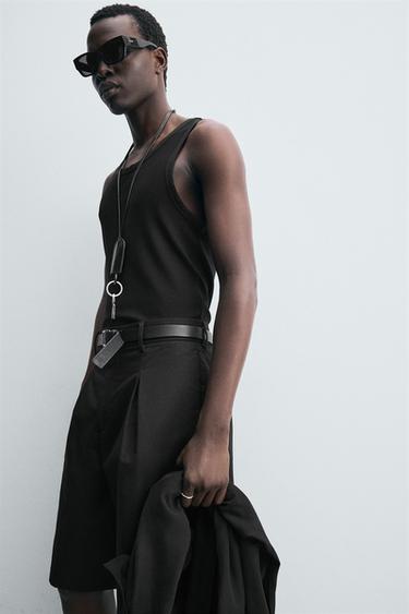 DÉBARDEUR CÔTELÉ - Noir de Zara - Image 6