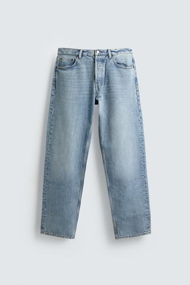 STRAIGHT FIT JEANS - Mid-blue by Zara