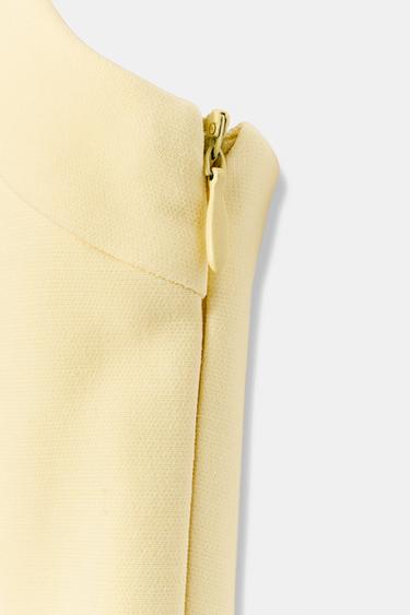 ROBE HALTER ÉVASÉE - Jaune de Zara - Image 5