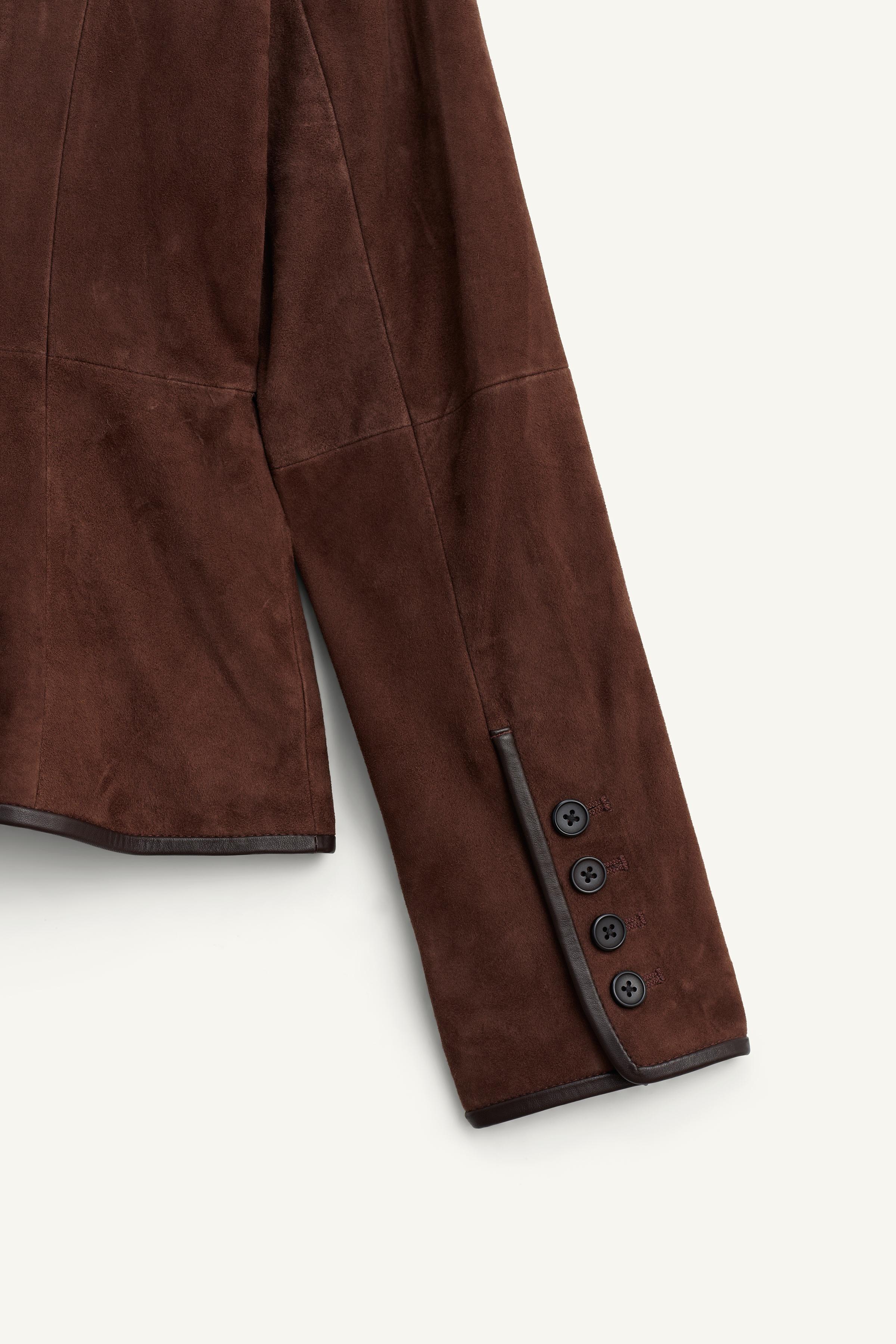 FITTED SUEDE LEATHER BLAZER LIMITED EDITION