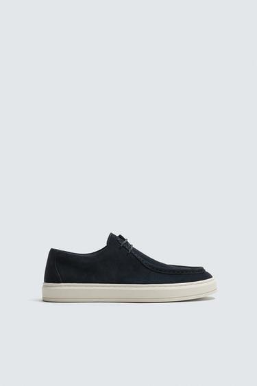 CASUAL LEATHER SHOES - Blue by Zara