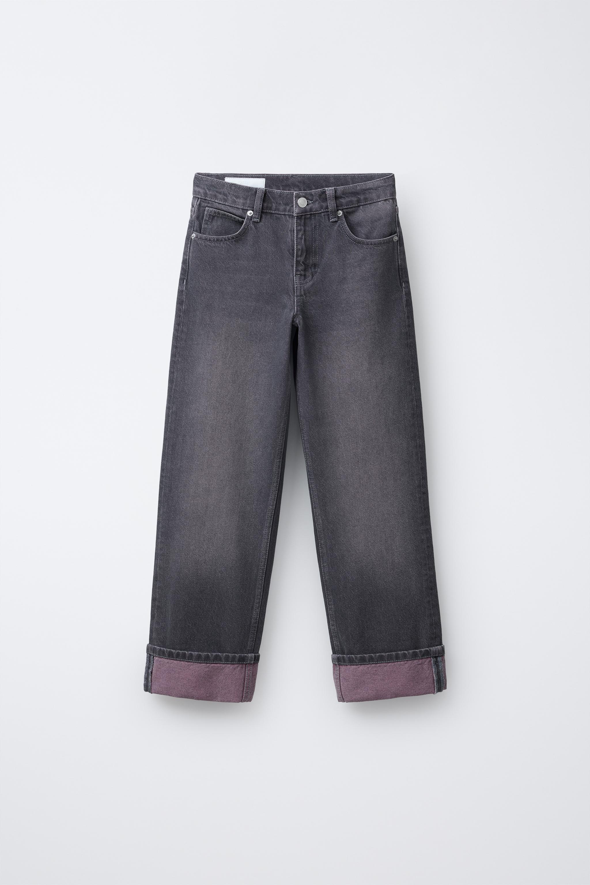 WASHED EFFECT STRAIGHT LEG JEANS
