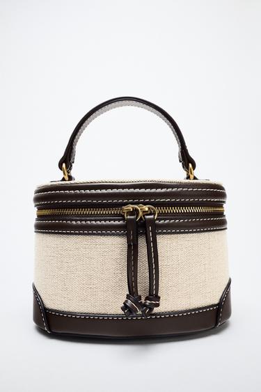 BOLSO RÍGIDO COMBINADO - Beige claro de Zara