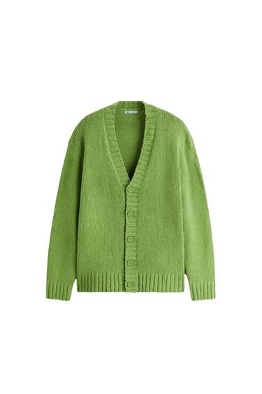 TEXTURED TERRY CARDIGAN