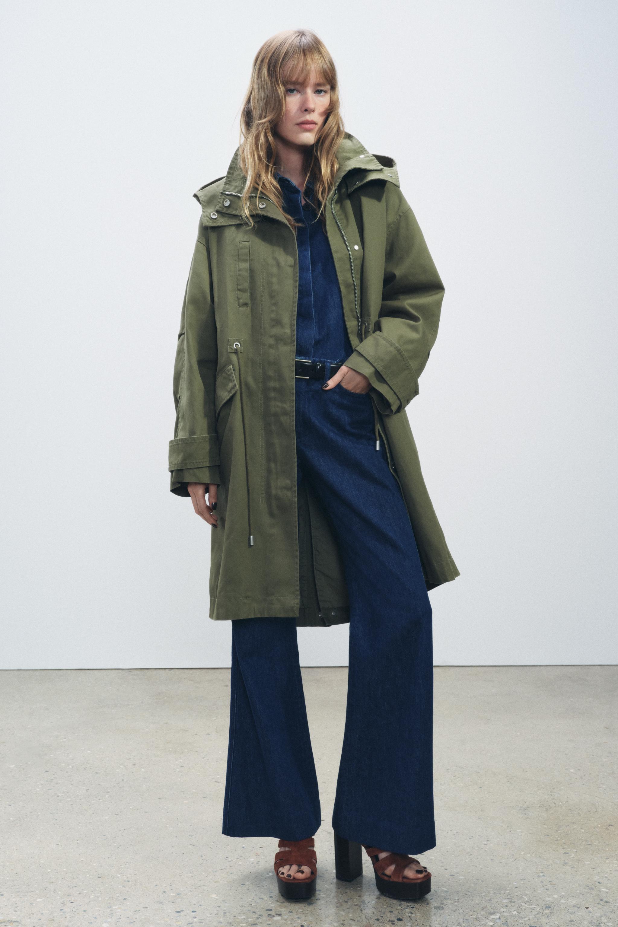 Parka Otoño Invierno En Zara Abrigo Acolchado Parka Zara Verde