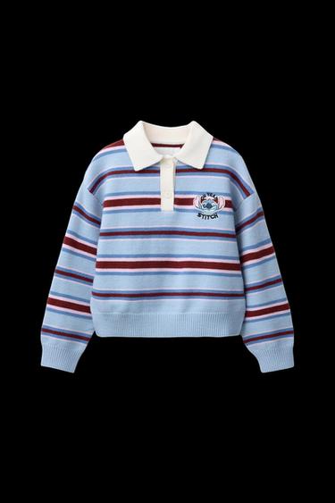 POLO-PULLOVER MIT STREIFEN LILO & STITCH © DISNEY - Hellblau von Zara - Bild 0