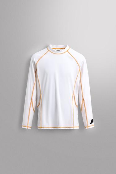 ФУТБОЛКА ДЛЯ СЕРФИНГА С ДЛИННЫМ РУКАВОМ UPF40+ — БЕЛЫЙ от Zara