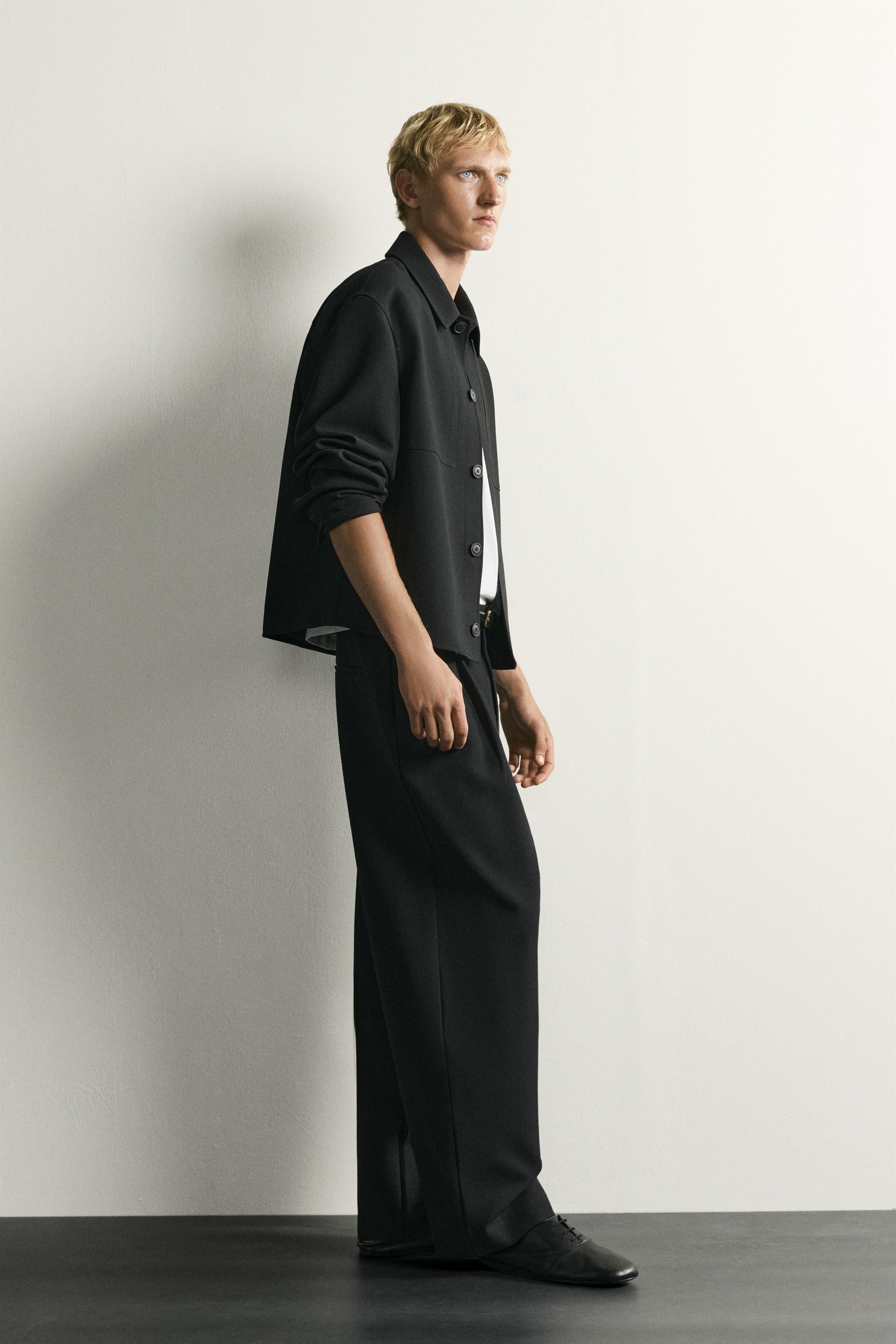 Zara PİLİLİ RELAXED FIT PANTOLON görsel 4